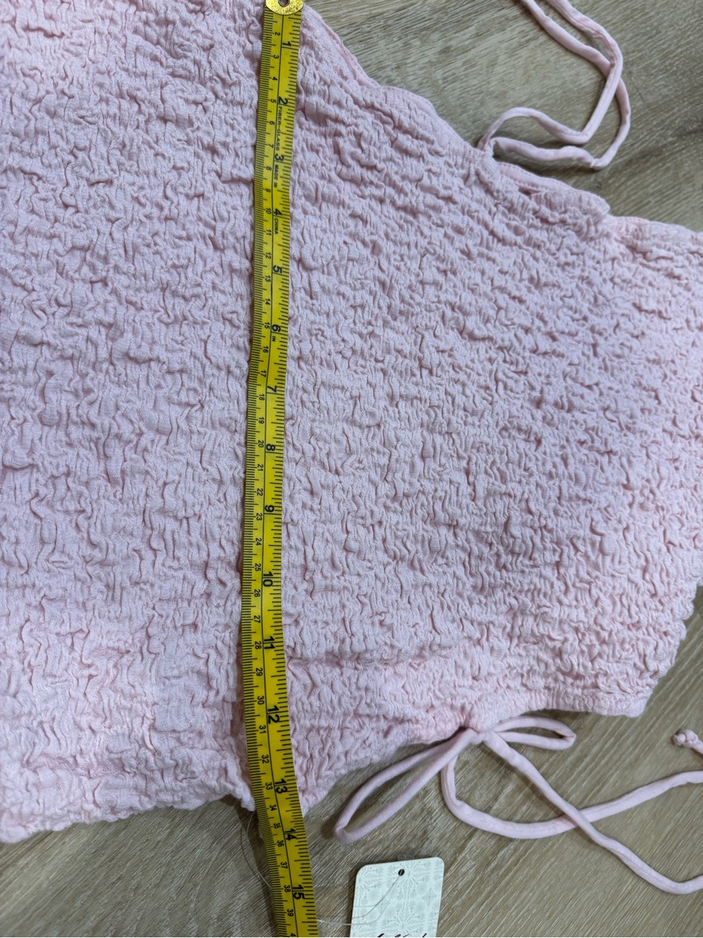 Free People free-est sterling Smocked side tieTiered Maxi Dress PinkChalk L NWT - Picture 10 of 11